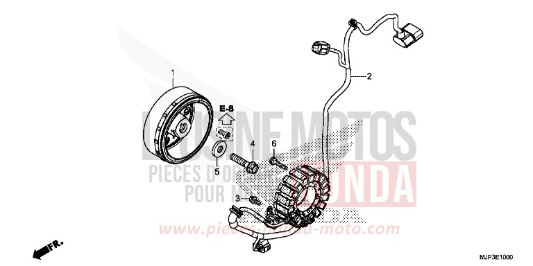 GENERATOR von Africa Twin CANDY PROMINENCE RED (R342) von 2017